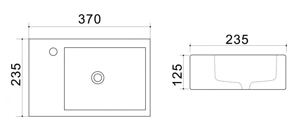 Раковина Azario AZ4331A белый