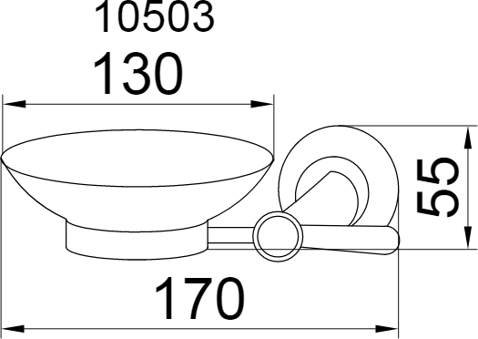 Мыльница Boheme Chiaro 10503, золото