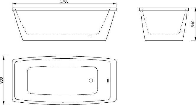 Акриловая ванна Abber 170x80 AB9229