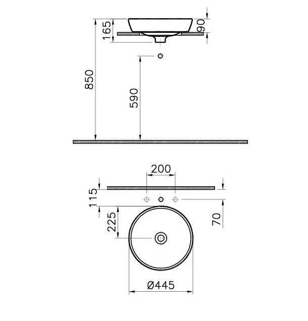 Раковина накладная VitrA Metropole 5940B003-0016 белый