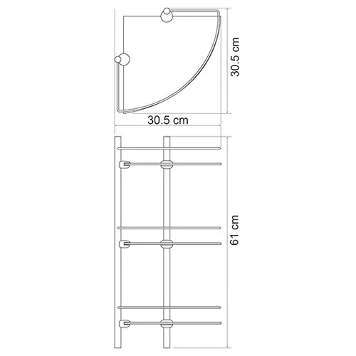 Полка WasserKRAFT серия К K-3133 хром