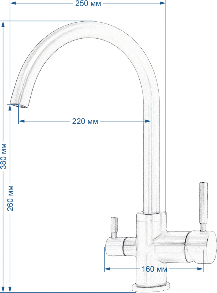 Смеситель Seaman Barcelone SSL-5385 Mist для кухонной мойки