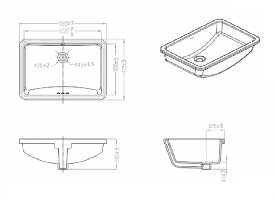 Раковина Bravat C22212W-ENG белый