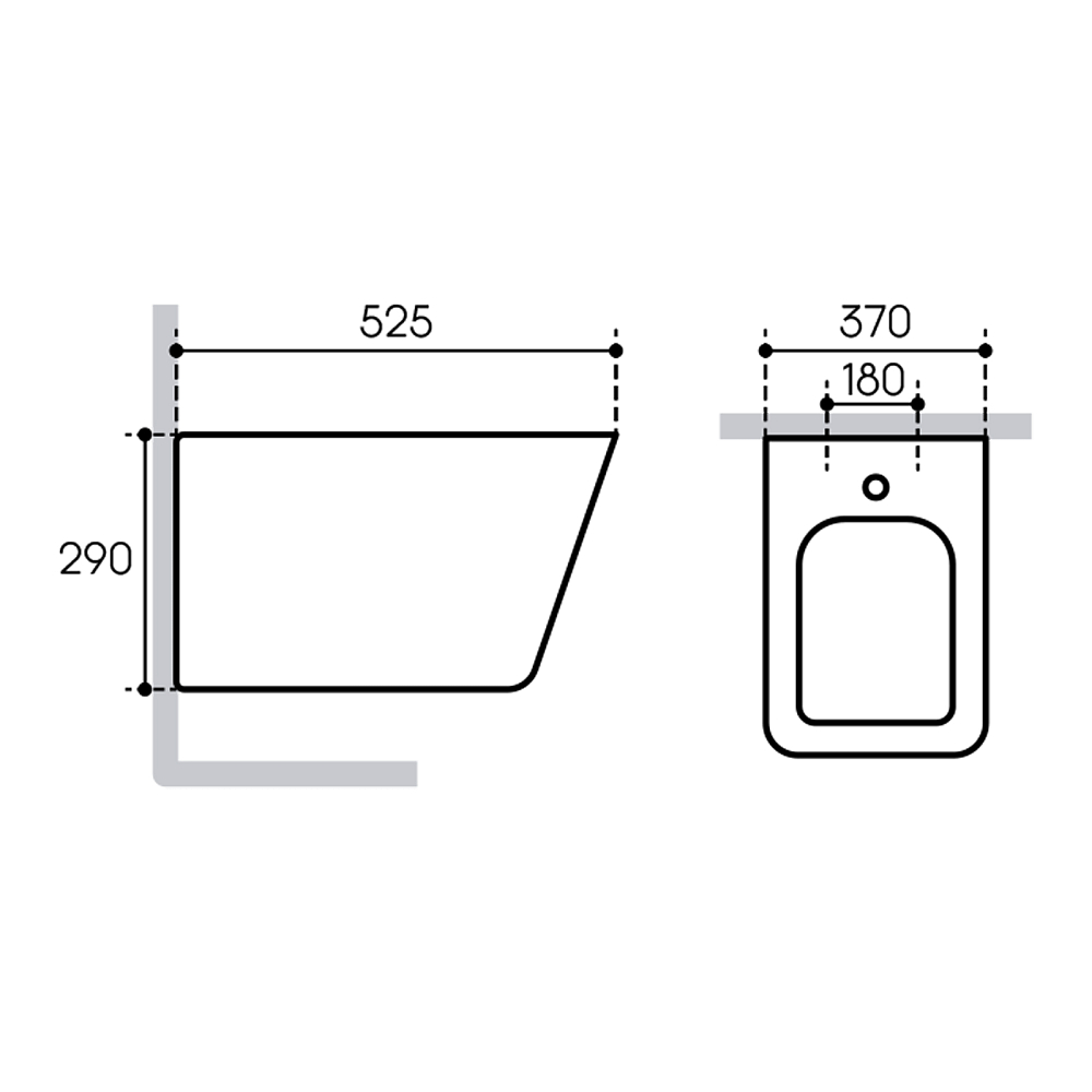 Биде подвесное Aqueduto Macio MAC0310 белый