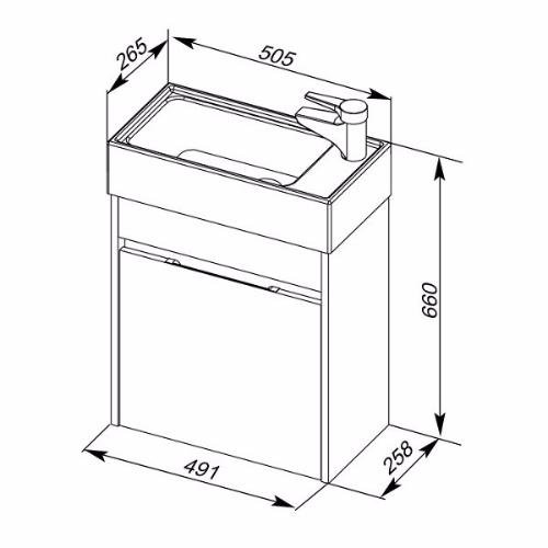 Раковина Sanovit Top counter 50 7045-KL белый