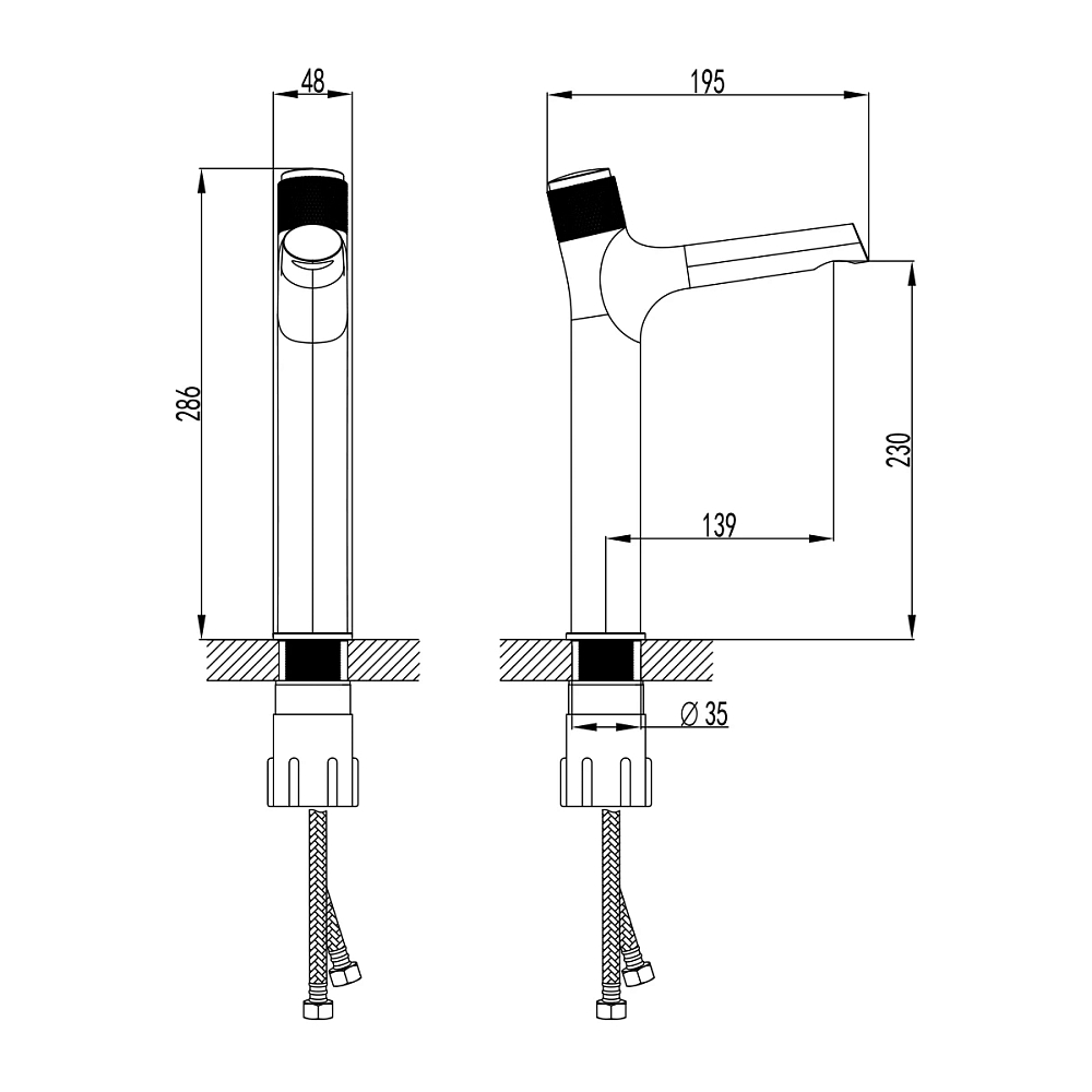 Смеситель для раковины Lemark Project LM4679C хром