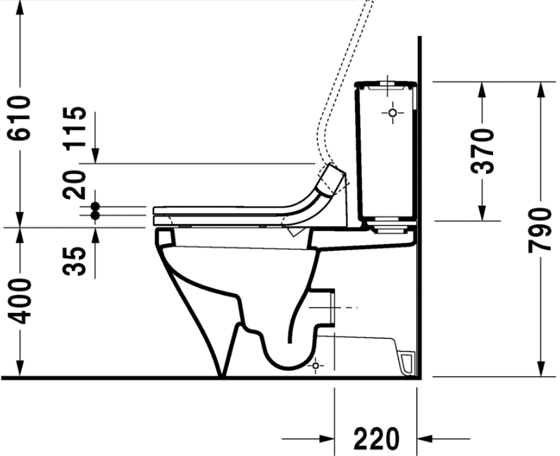 Чаша напольного унитаза Duravit DuraStyle 2156590000