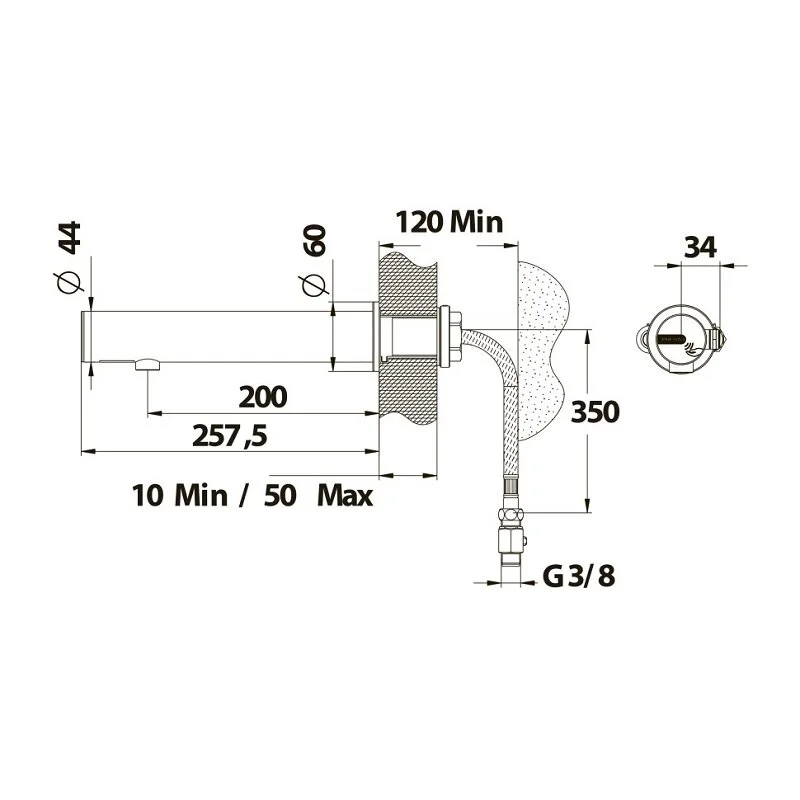 Смеситель для раковины Presto Linea 57106 хром