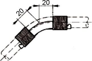 Фиксатор поворота Rehau Rautitan 45° 20 мм с кольцами