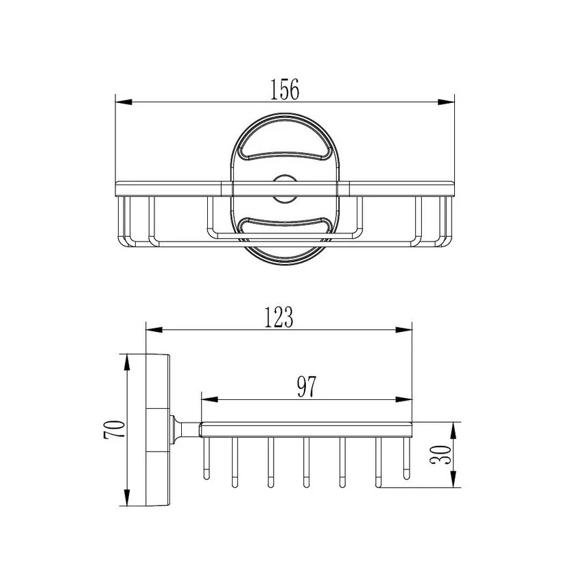 Полка Solone Z39 Z3902 хром