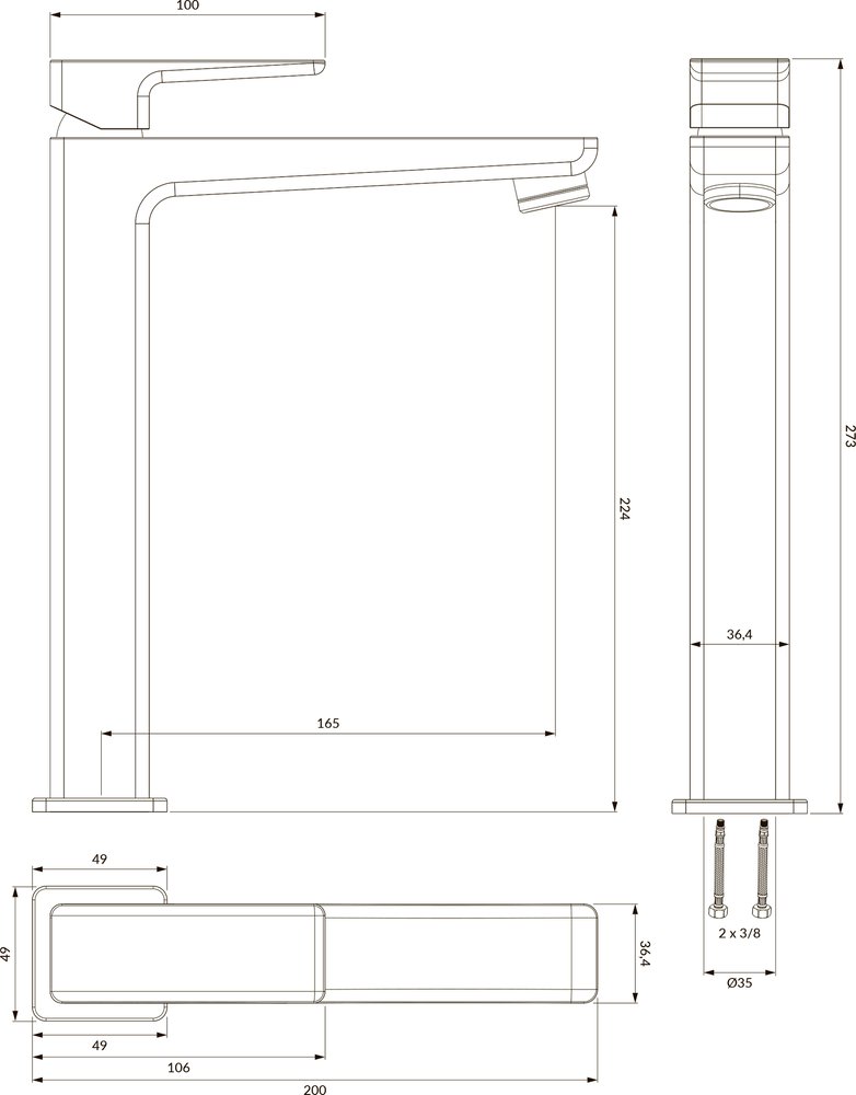 Смеситель для раковины Omnires Parma PM7412/1IN, никель