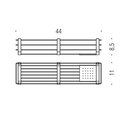 Полка для ванной Colombo Angolari B9633.HPS1 сталь матовый