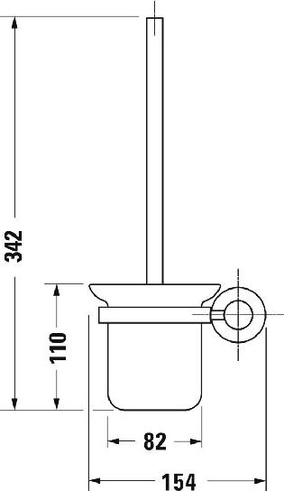 Ёршик подвесной Duravit D-Code 0099271000 