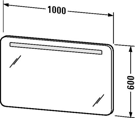 Зеркало с подсветкой 100 см Duravit PuraVida PV942208585