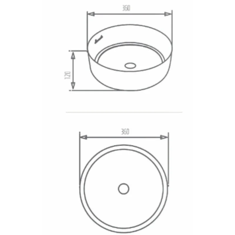 Раковина накладная Morvarid Delta 1365436gb черный