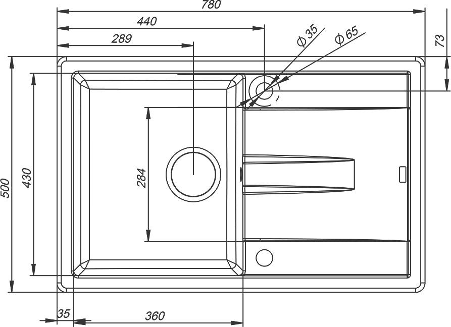 Кухонная мойка Iddis Vane G V13P781i87, бежевый матовый