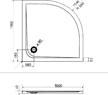 Поддон для душа Excellent Sense 100х100