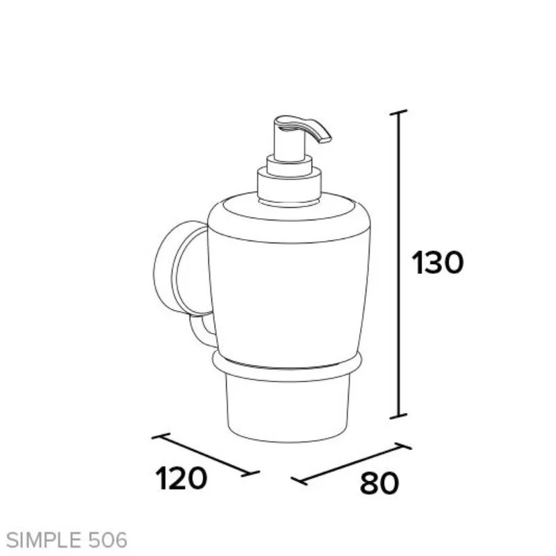 Дозатор для жидкого мыла Koin Simple SI506 хром