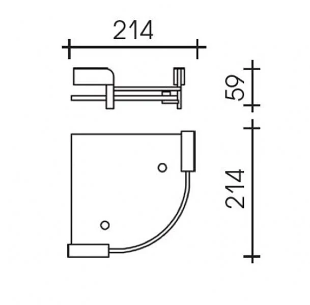 Полка Schein Allom 2212B хром