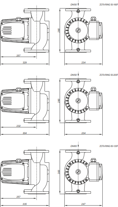 Циркуляционный насос Zota Ring 65-120F ZR 363012 6110