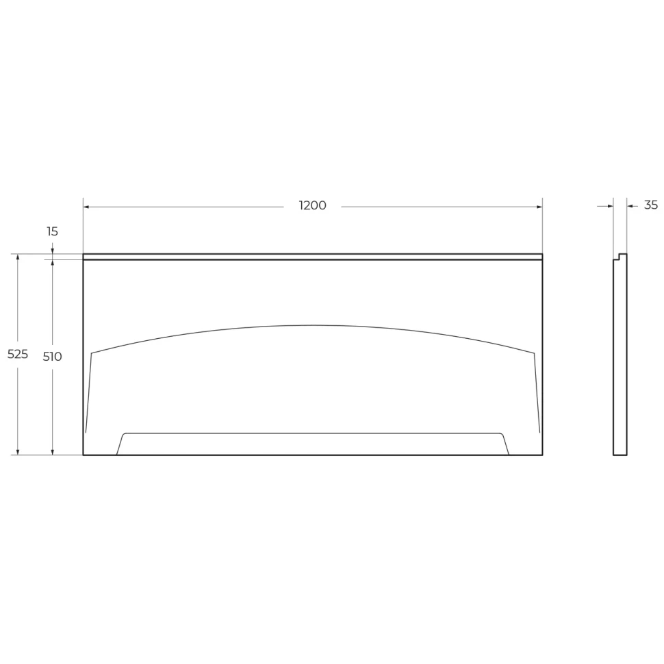 Фронтальная панель для ванны Cezares ECO-120-F-SCR-W37, белый