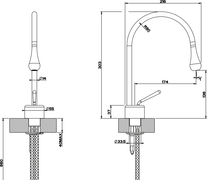 Смеситель для раковины Gessi Goccia 33802#031, хром