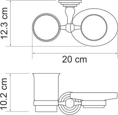 Держатель стакана и мыльницы Wasserkraft Ammer 7026