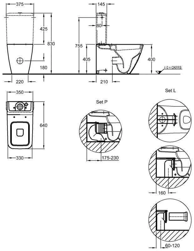 Напольный унитаз Geberit iCon Square 200920/228950