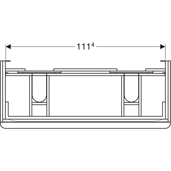 Тумба для комплекта 118 см Geberit Smyle Square 500.356.00.1 белый