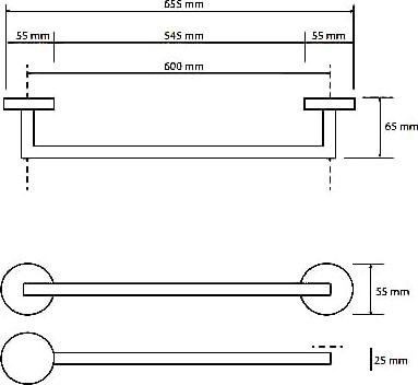 Полотенцедержатель Bemeta Graphit 156204042