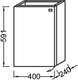 Тумба под раковину 40 см Jacob Delafon Pop Laminar EB285-G1C белый