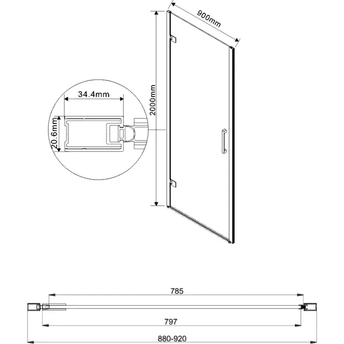 Пристенный профиль Vincea Flex VPW-1FB, черный матовый