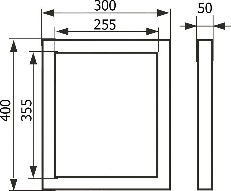 Настенный люк Evecs Ceramo Steel D3040 30х40