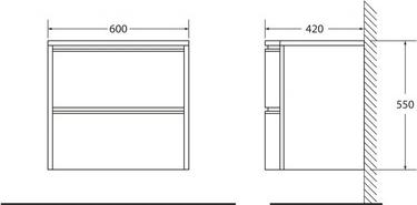 Тумба для комплекта BelBagno Prospero BB600DVC-PAT/BO bianco opaco