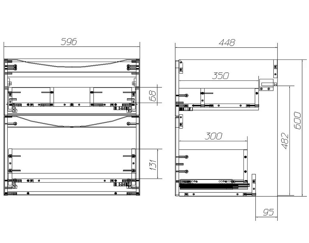 Тумба под раковину BelBagno MARINO-H60-600-2C-SO-RW-P 60 см, Rovere Moro