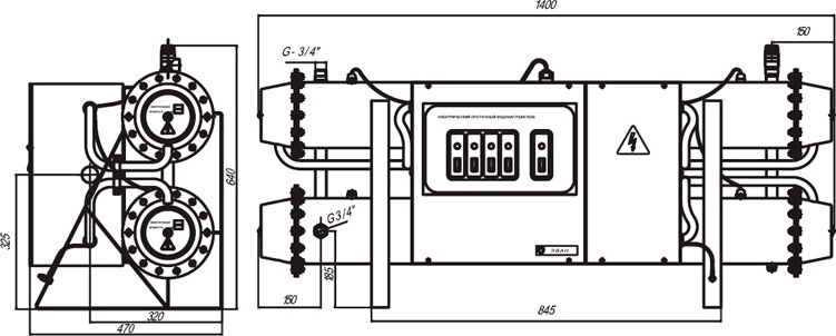 Водонагреватель Эван ЭПВН-72 3 фланца