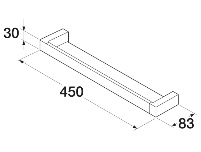 Полка Gustavsberg G1 GB41103839 00 хром