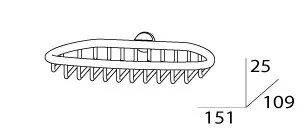 Полка FBS Universal UNI 057 хром