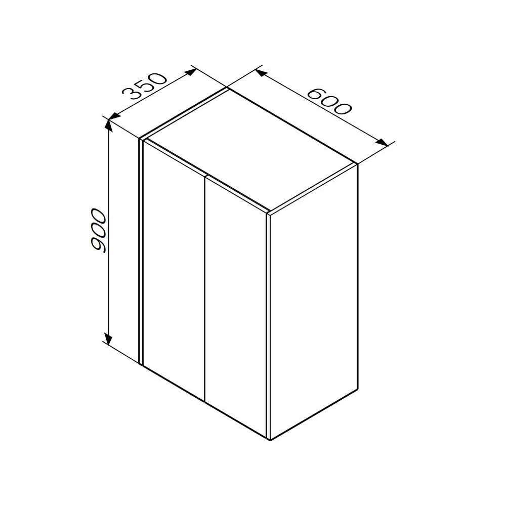 Шкаф AM.PM Func 60x90, M8FCH06029WM белый матовый