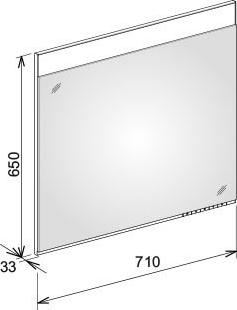 Зеркало Keuco Edition 400 11596171500 с подсветкой