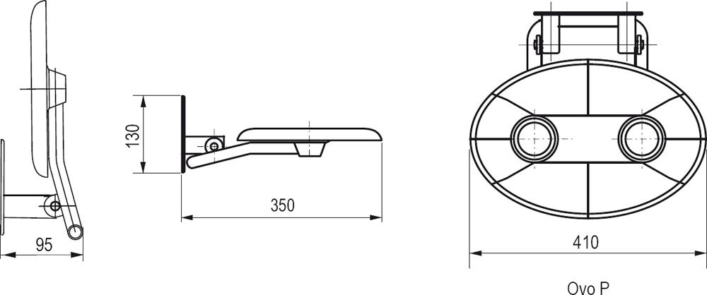Сиденье для душа Ravak Ovo-P матовое B8F0000001