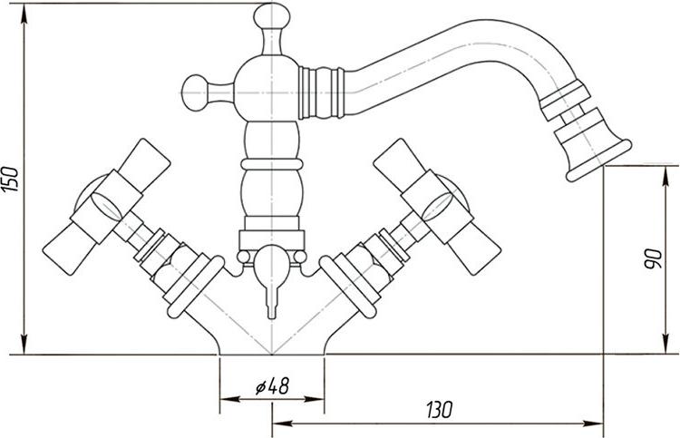 Смеситель для биде Migliore Princeton ML.PRN-844.CR, хром