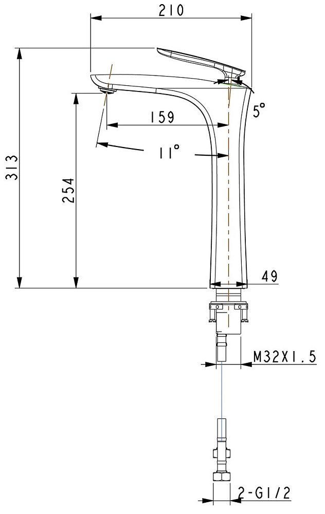 Смеситель для раковины Timo Helmi 4011/03F черный