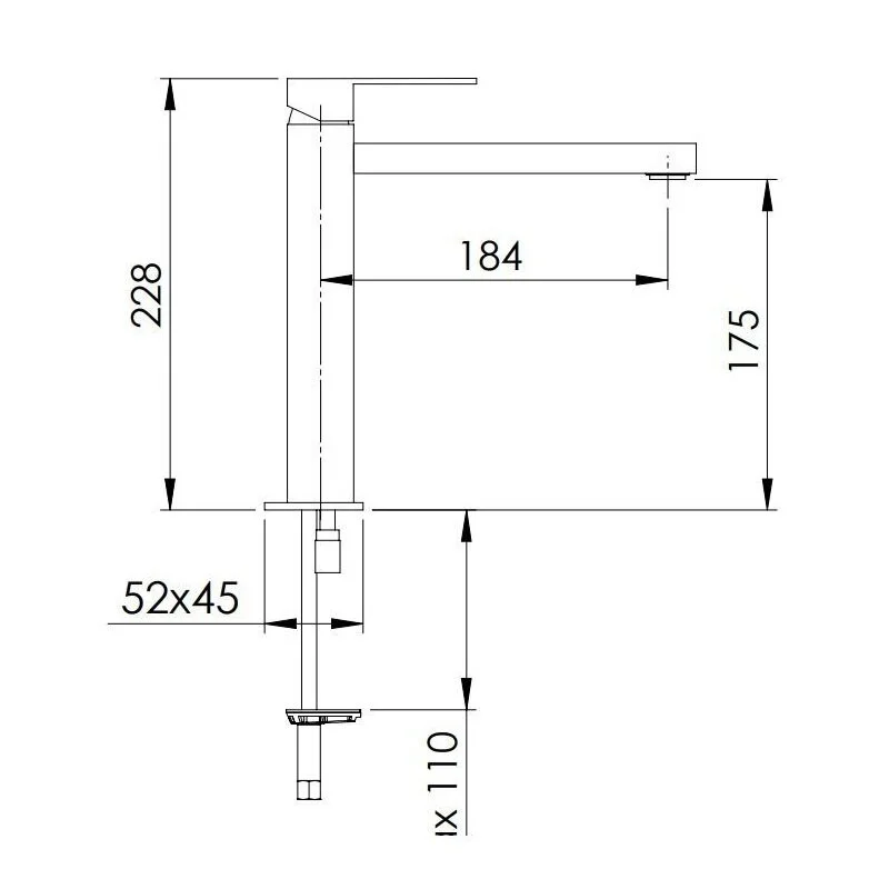 Смеситель для раковины Remer Qubika Design QD15 хром