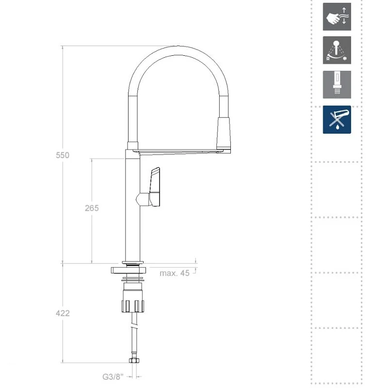 Смеситель для кухни Ramon Soler Kitchen 388801МАСU медь