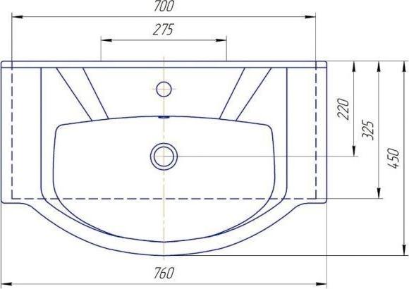 Раковина 75 см Sanflor Элеганс 75 Н0000000889