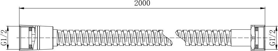 Шланг для душа 200 см Акватек AQ2102CR, хром