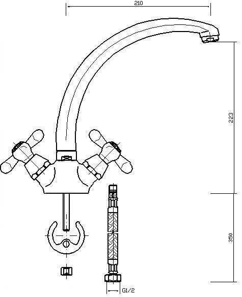 Смеситель для кухни Mofem Treff 140-0003-19 серый