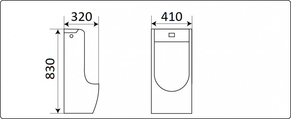 Писсуар Ceramalux X529S белый