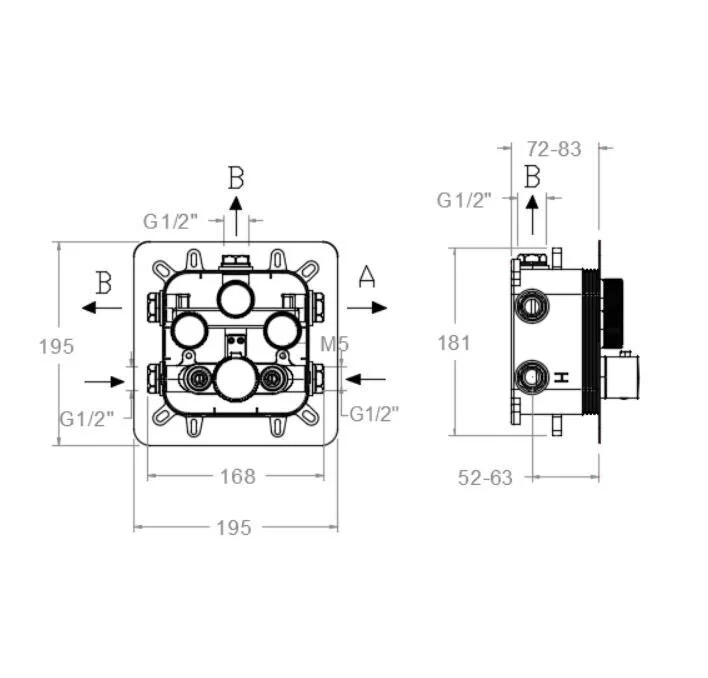 Смеситель для душа Ramon Soler Rs Smart 85T301SOC золото